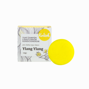 Kvitok Tuhý šampon s kondicionérem pro světlé vlasy Ylang Ylang (25 g) - krásně pění Kvitok
