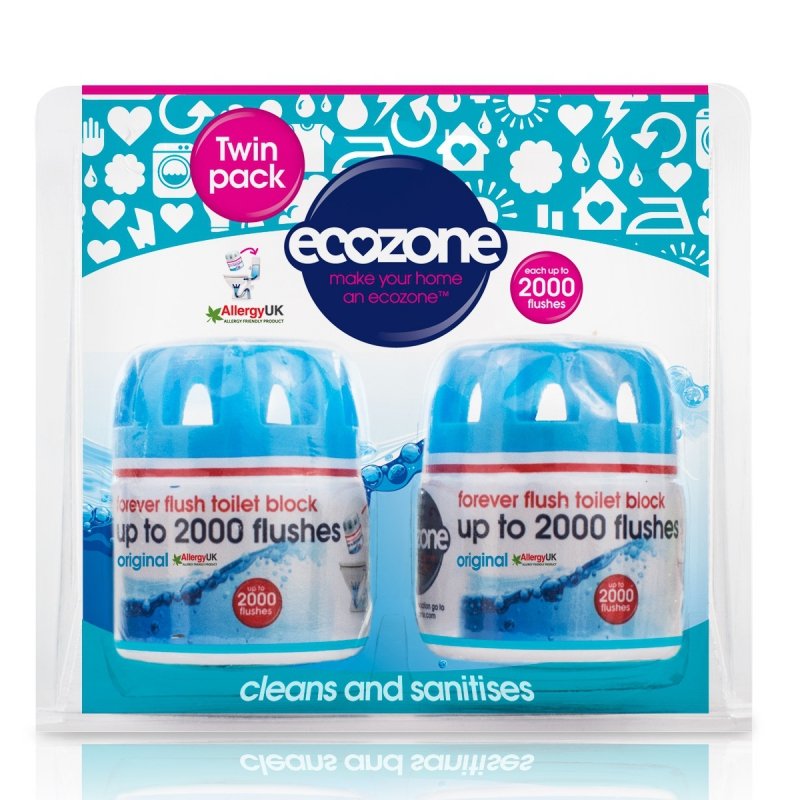 Ecozone Osvěžovač a čistič WC 2 ks - vydrží až 2.000 spláchnutí Ecozone