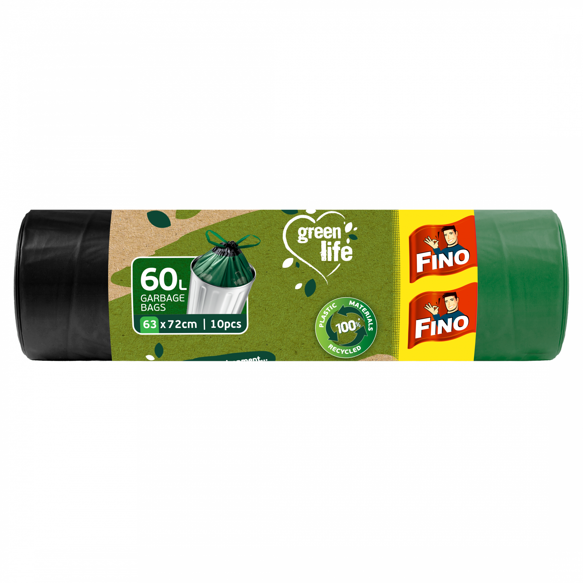 FINO Pytle na odpadky zatahovací Green Life - 60 l (10 ks) FINO