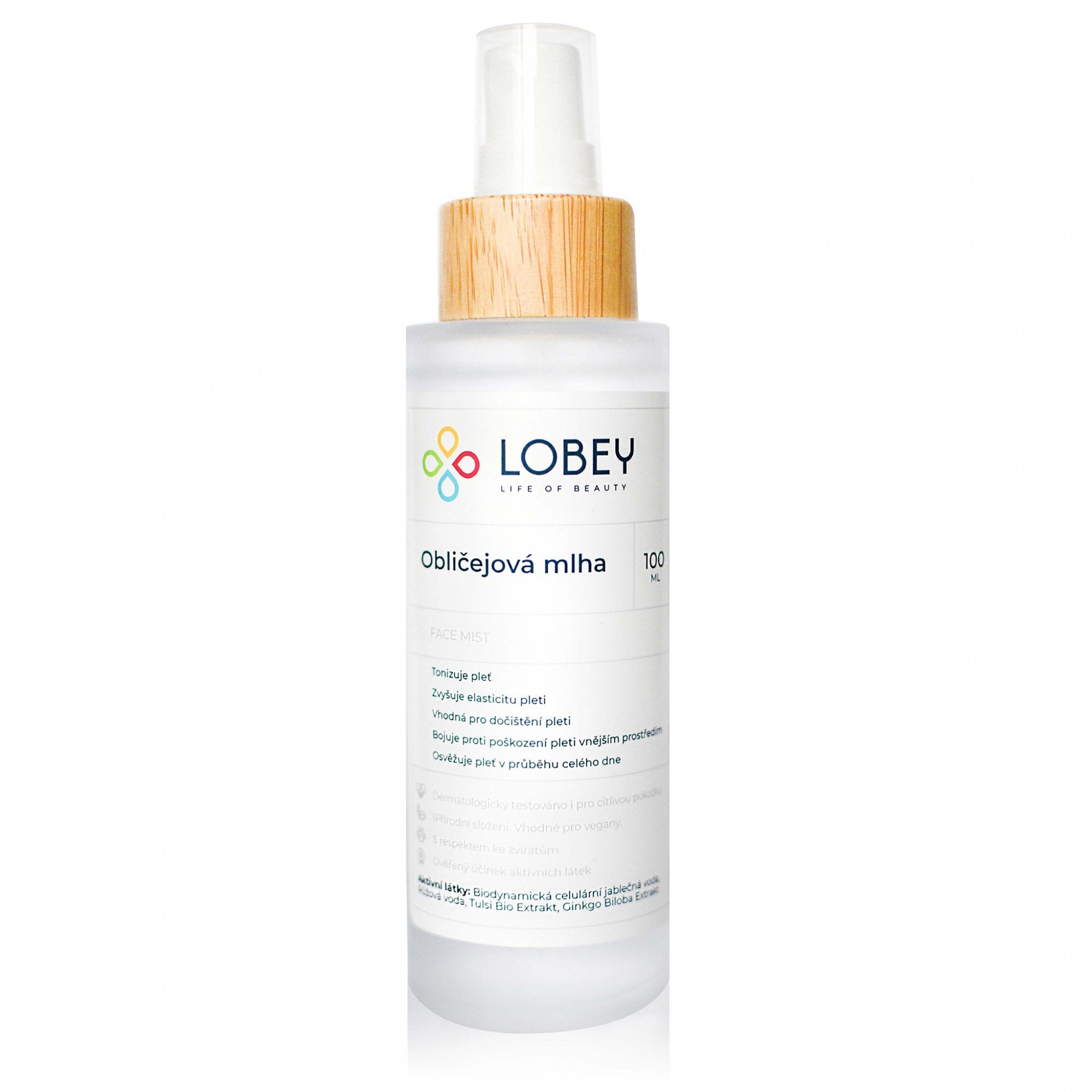 Lobey Obličejová tonizační mlha (100 ml) - s damašskou růží Lobey