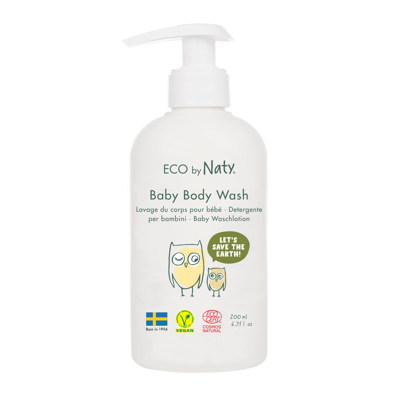 Naty Dětská mycí emulze BIO (200 ml) - se spoustou bio aloe vera Naty