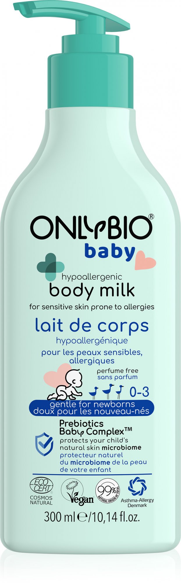 OnlyBio Hypoalergenní tělové mléko pro miminka (300 ml) OnlyBio