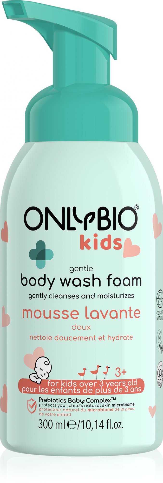 OnlyBio Jemná mycí pěna pro děti od 3 let (300 ml) - s jemnou vůní OnlyBio