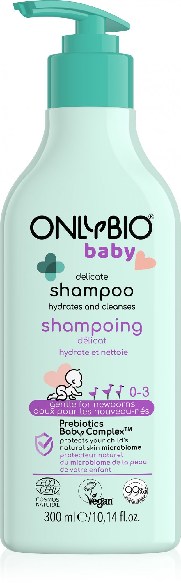 OnlyBio Jemný šampon pro miminka (300 ml) - vhodný hned od narození OnlyBio