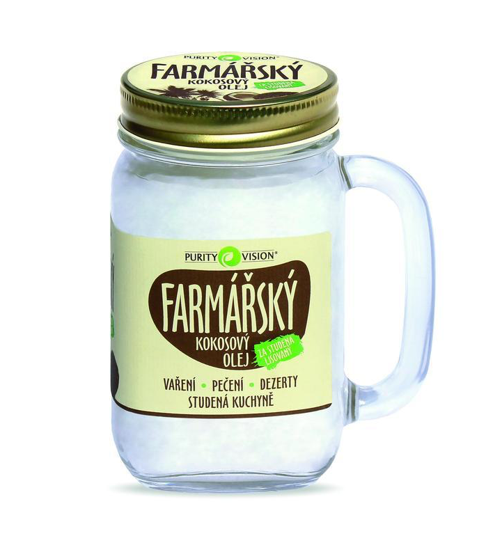 Purity Vision Kokosový olej farmářský 400 ml - lisovaný za studena Purity Vision