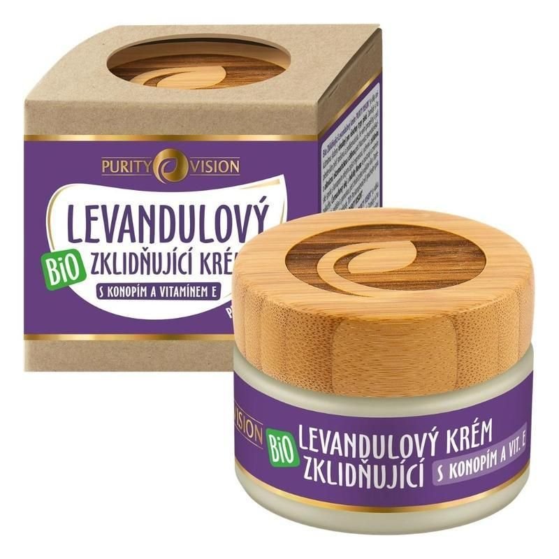 Purity Vision Levandulový krém zklidňující BIO (40 ml) - s konopím a vitaminem e Purity Vision