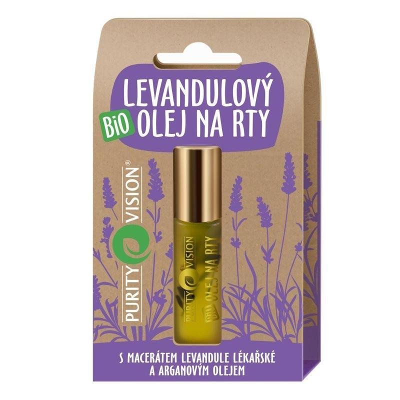 Purity Vision Levandulový olej na rty BIO (10 ml) - voňavá pomoc vysušeným rtům Purity Vision