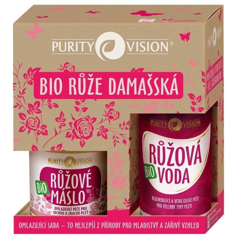 Purity Vision Omlazující sada s damašskou růží BIO - mládí pro tělo i tvář Purity Vision