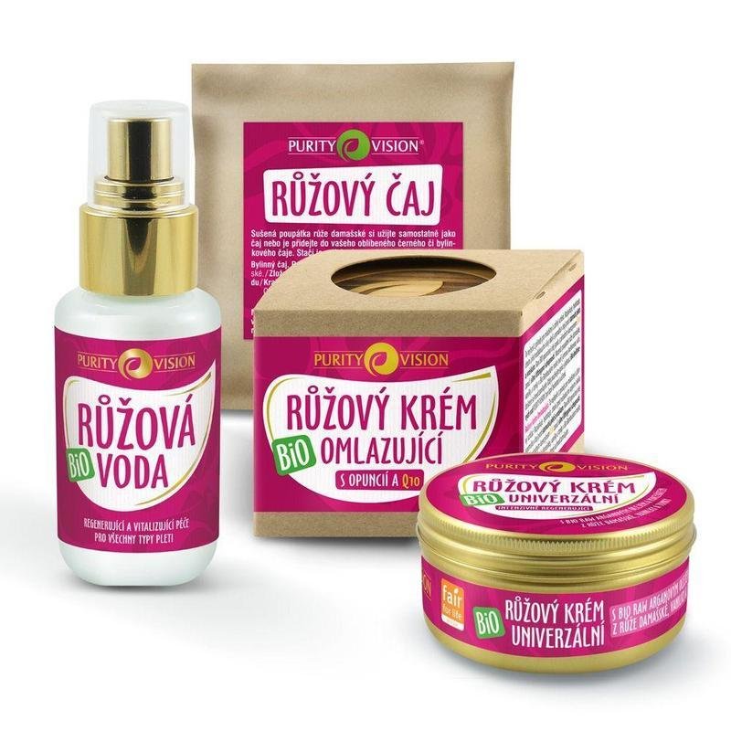 Purity Vision Růžová sada BIO (4 ks) - regenerující a vitalizující péče Purity Vision