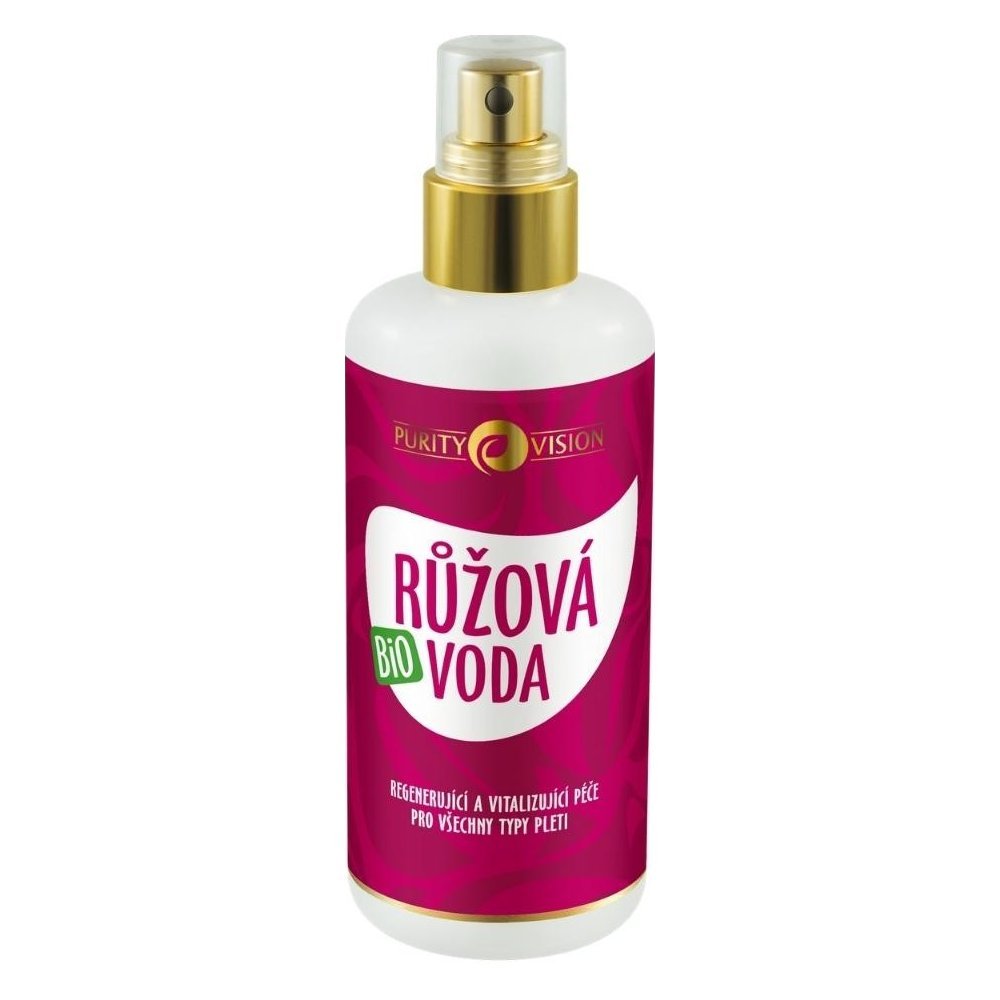 Purity Vision Růžová voda BIO 200 ml - revitalizuje a zklidňuje Purity Vision