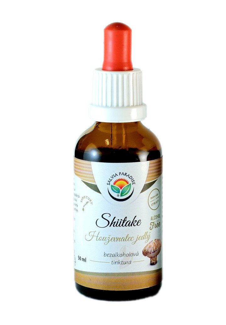 Salvia Paradise Shiitake - tinktura bez alkoholu (50 ml) - síla tradiční funkční houby Salvia Paradise