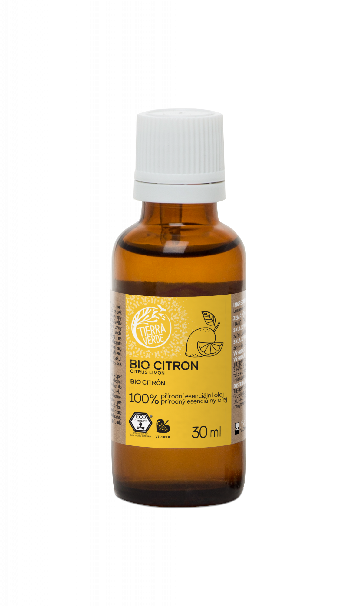 Tierra Verde Esenciální olej Citron BIO 30 ml - dodává optimismus Tierra Verde