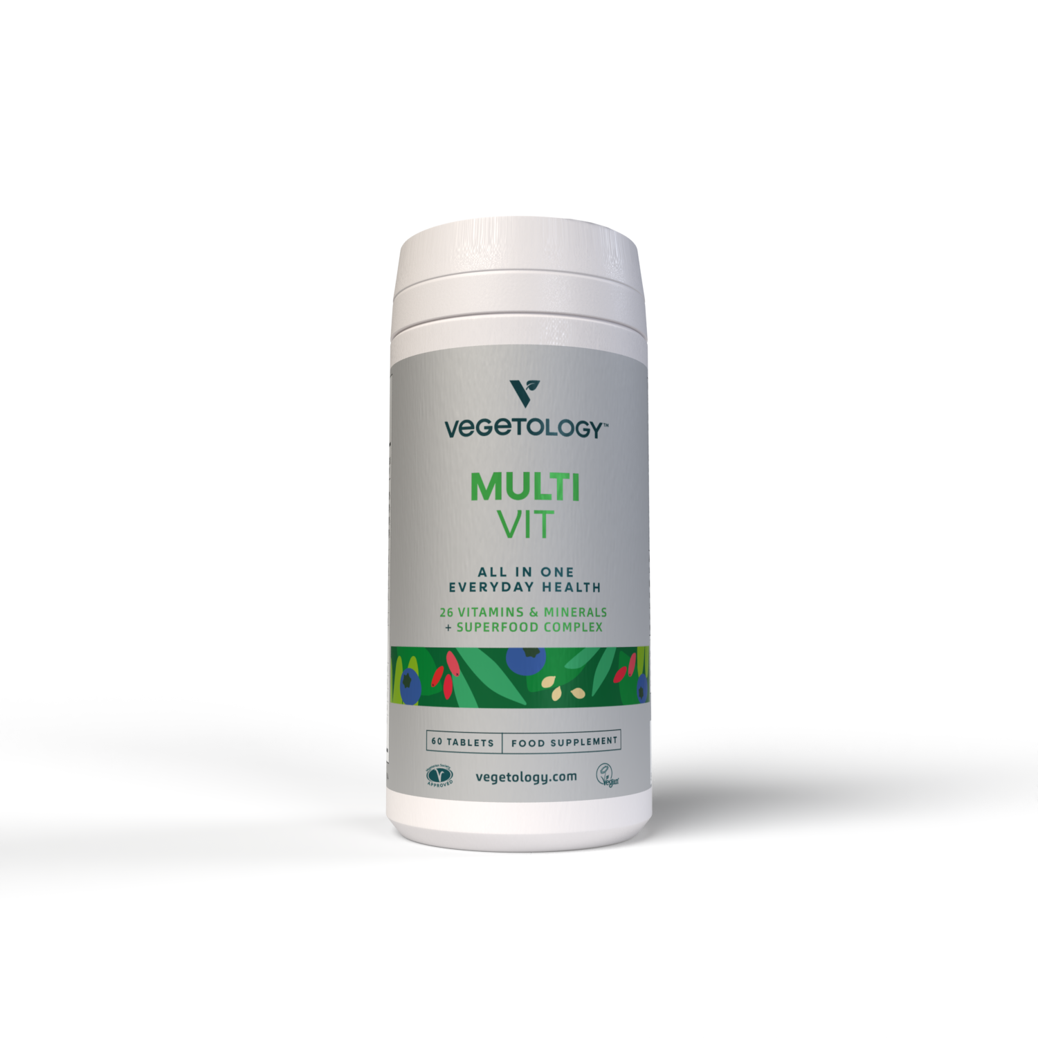 Vegetology MultiVit Multivitamin s minerály (60 tablet) - s výtažky ze superfoods Vegetology