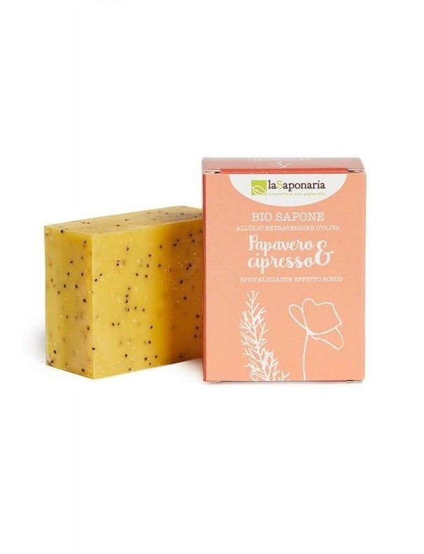 laSaponaria Tuhé olivové mýdlo BIO - Mák a cypřiš (100 g) laSaponaria