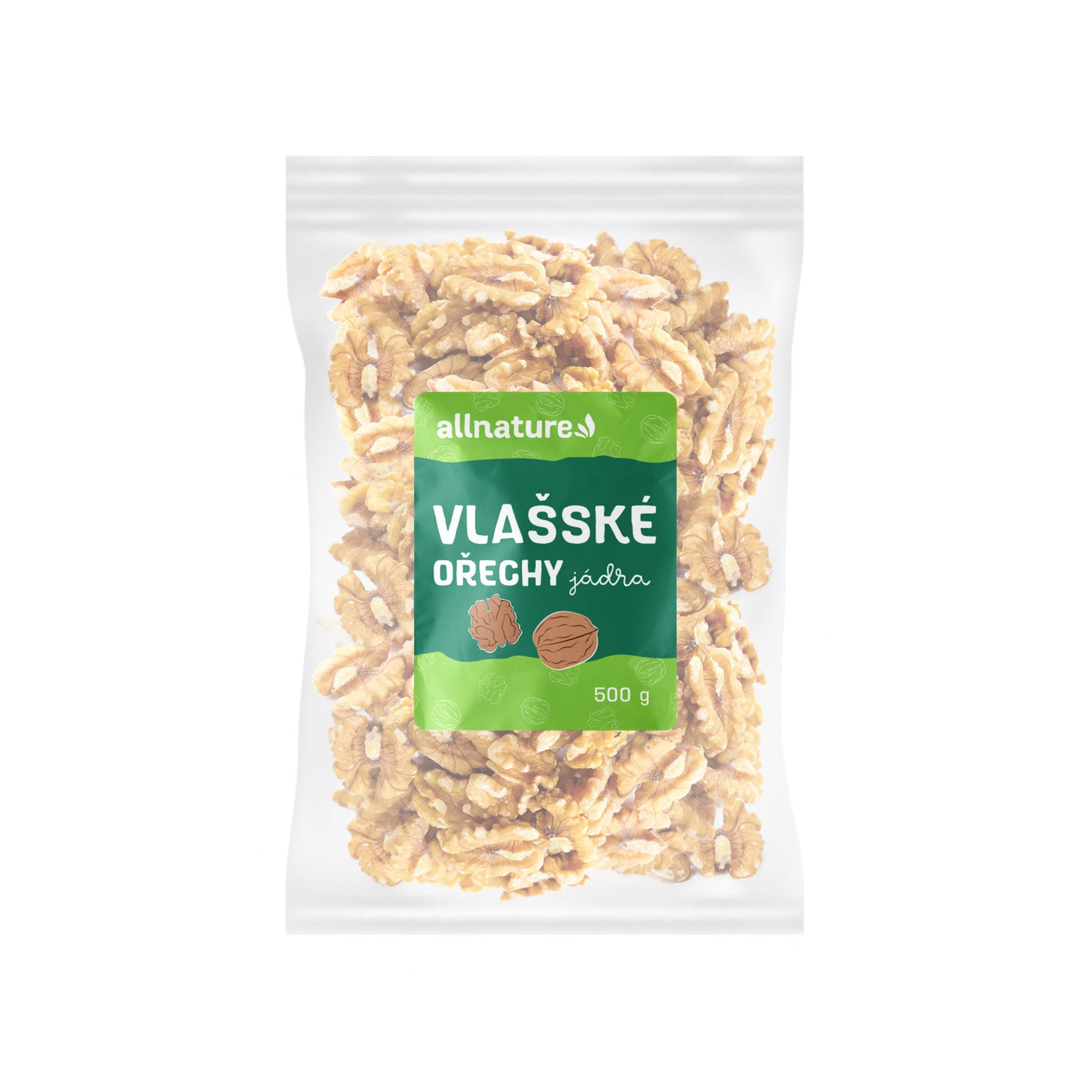 Allnature Vlašské ořechy (500 g) - mírně nasládlá chuť Allnature