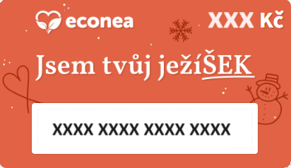 JežíŠEK - Elektronický dárkový poukaz k Vánocům 1500 Kč - ideální dárek na poslední chvíli Econea